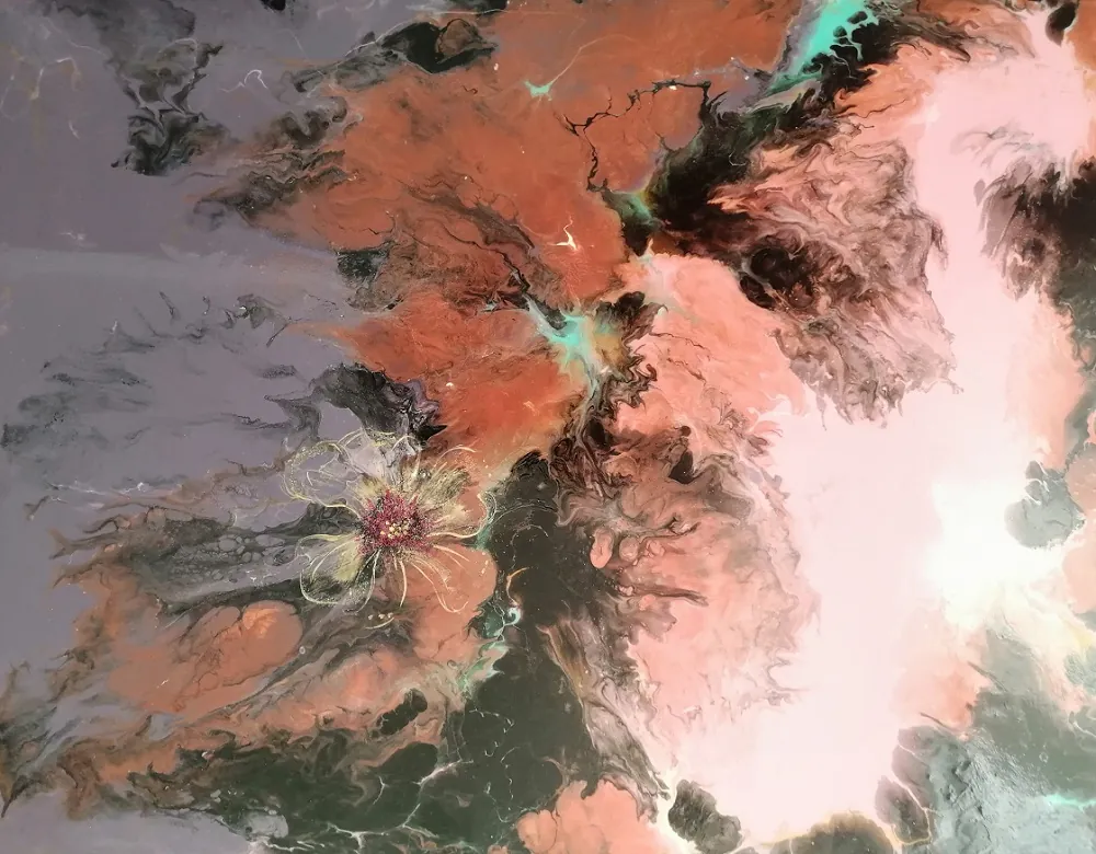 Арт-история Лунные сны. Комплект кофейных столов из металла, дерева и стекла в бело-золотых тонах.